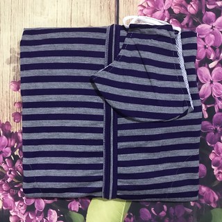 Áo chống nắng nữ vải thun kẻ