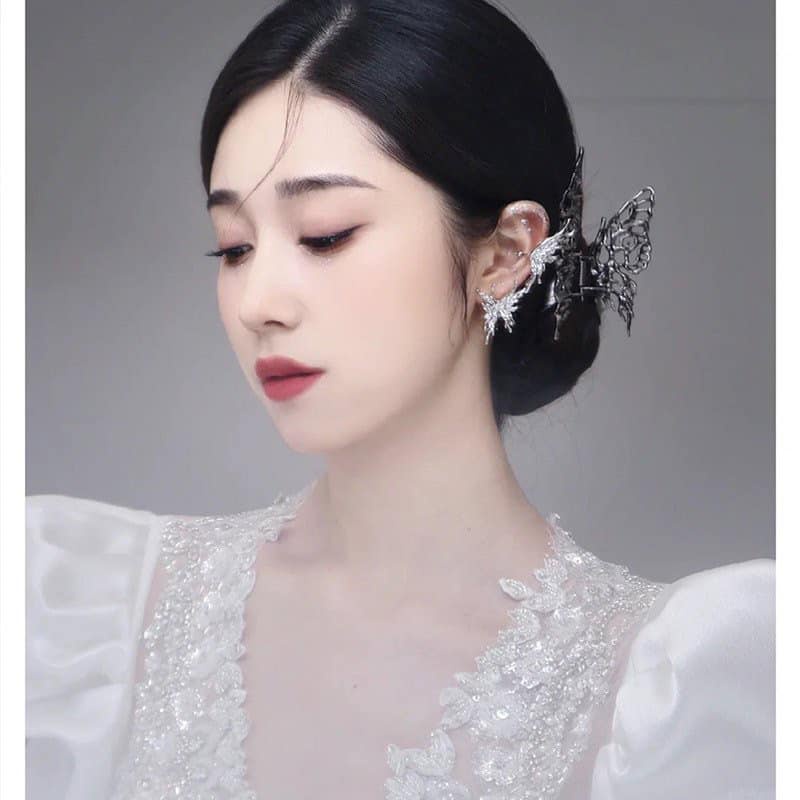 Cặp kẹp tai bướm bạc 60k