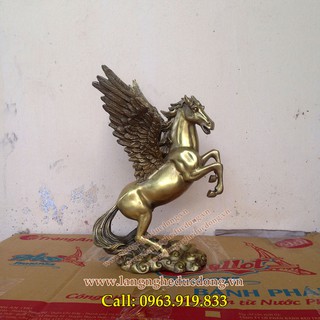 Tượng ngựa đồng có cánh, tượng ngựa có cánh bằng đồng cao 25cm