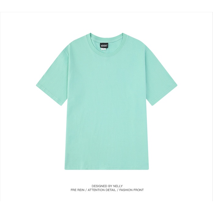 Áo phông Nelly Heybig ngắn tay trơn màu xanh bạc hà