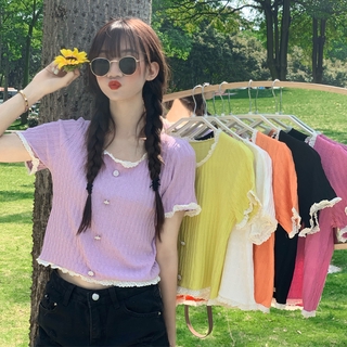 Có Sẵn Áo Kiểu Nữ Áo croptop Áo Phông Phong Cách Hàn Quốc Áo Croptop Ngắn Tay Áo Kiểu Nữ Đẹp Áo Nữ Áo Thun