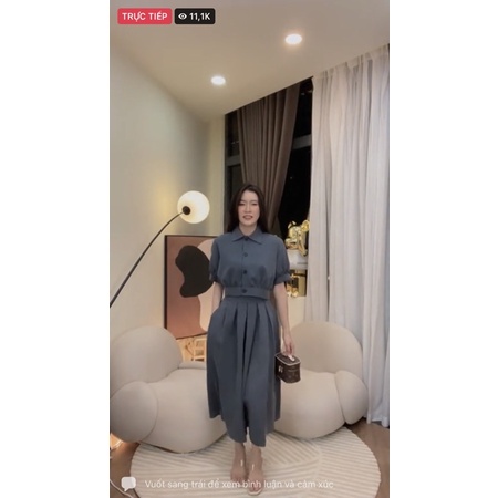 🌺 Set chân váy dài/ áo croptop Loan Lâm🌺