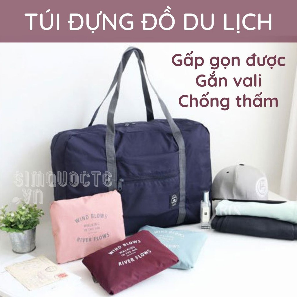 Túi đựng đồ du lịch picnic gấp gọn được gắn vali chống thấm