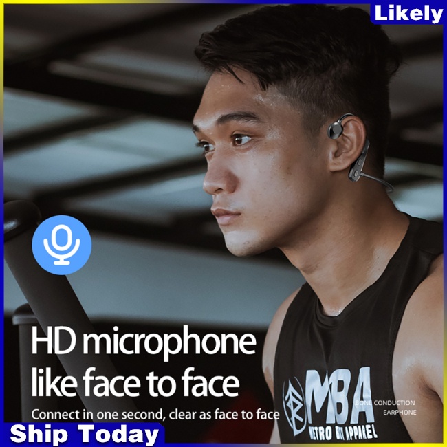 K69 Bone Conductive Tai nghe tương thích Bluetooth Tai nghe kinh doanh hai tai không dây Tai nghe thể thao không thấm nước