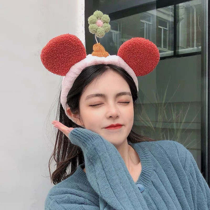 Băng Đô Tai Thỏ Bằng Lông Nhung Dễ Thương Xinh Xắn Dành Cho Bé Gái