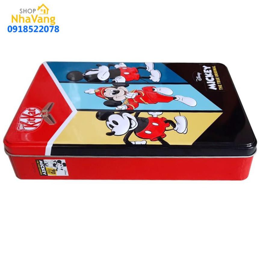 HCM Hộp 12 thanh Socola Kitkat - Hộp thiếc hình chuột Mickey