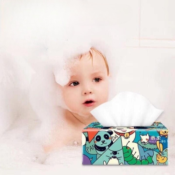 Giấy Ăn Gấu Panda Thỏ 7 Màu Sợi Siêu Mềm Phiên Bản Hoạt Hình