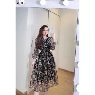bán sỉ váy voan hoa