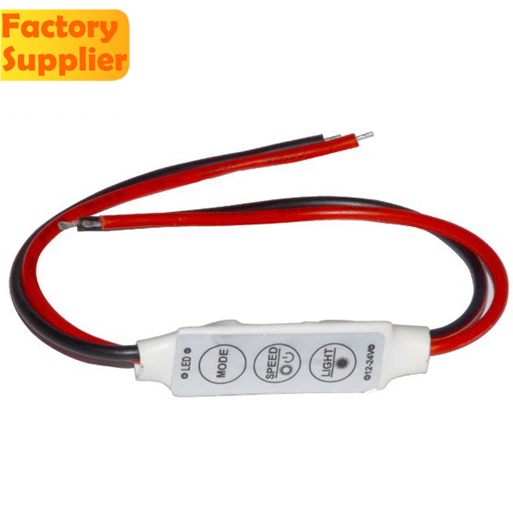 Bộ điều chỉnh đèn led Pcbfun mini 3 nút bấm 12v 3528 5050
