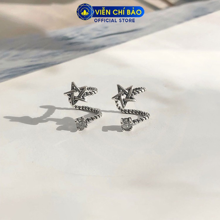 Bông tai bạc nữ Ngôi sao hy vọng chất liệu bạc Thái 925 thời trang phụ kiện trang sức nữ Viễn Chí Bảo B000157