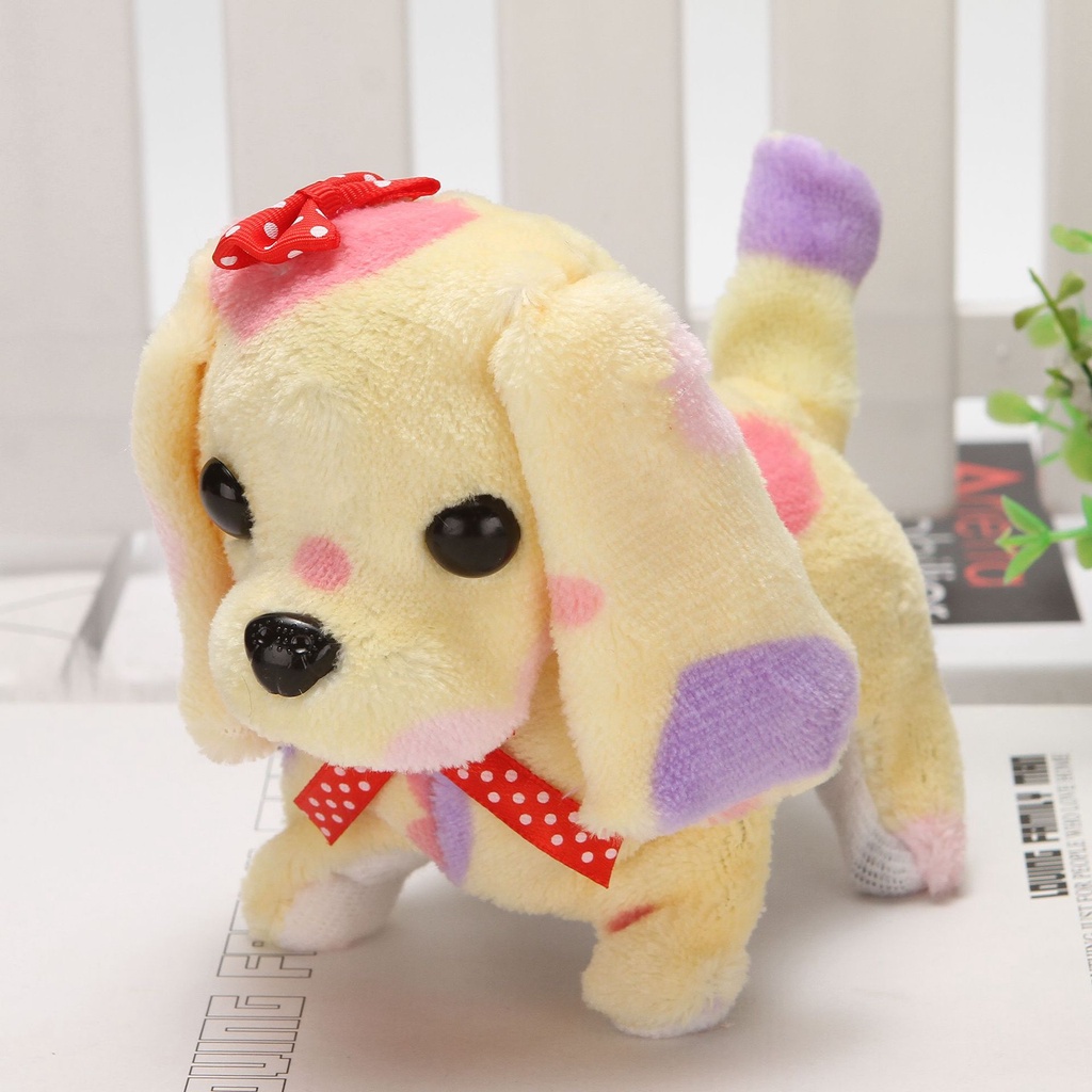 Thú nhồi bông, Chó bông biết đi biết sủa, Đồ chơi chó bông đáng yêu cho bé, Chó nhồi bông biết đi cực xinh cho trẻ em