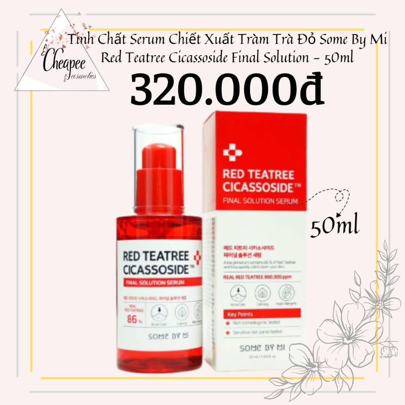 Combo 3 Sản Phẩm Some By Mi Red Tea Tree Cicassoside Final Solution Làm Dịu, Phục Hồi Da Chiết Xuất Tràm Trà Đỏ