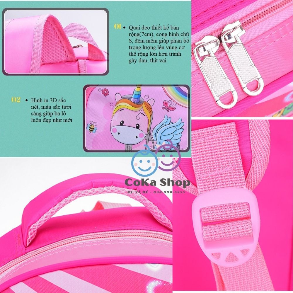 Balo cho bé ,Ba lô mẫu giáo nhà trẻ cho BÉ GÁI và BÉ TRAI từ 2 đến 5 tuổi hàng LOẠI 1