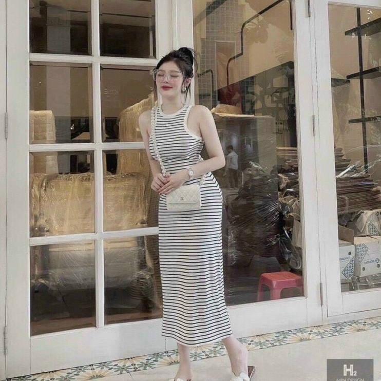 Đầm ôm body dáng dài tôn dáng cực sexy cho nữ đi chơi dự tiệc đầm ba lỗ đầm váy