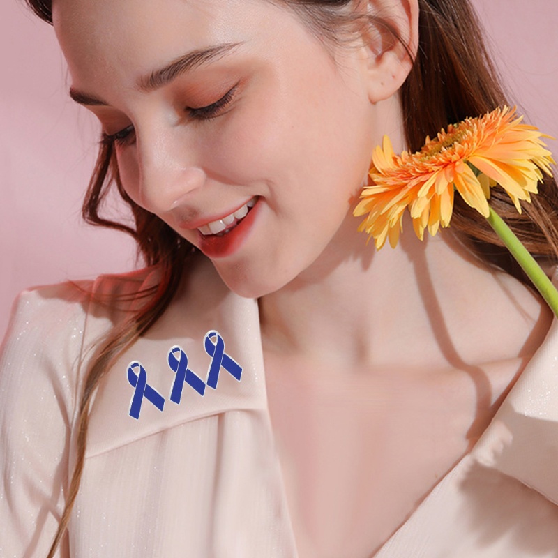 Ghim Cài Áo Bằng Hợp Kim Tráng Men Họa Tiết Ruy Băng Đỏ Xanh Dương Sáng Tạo Dành Cho Bé Trai Bé Gái