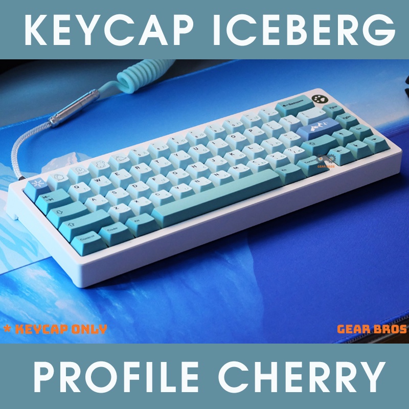 Keycap Iceberg Cho Bàn Phím Cơ Chất Liệu Thick PBT Cherry Profile In Dyesub 142 Phím | Gearbros