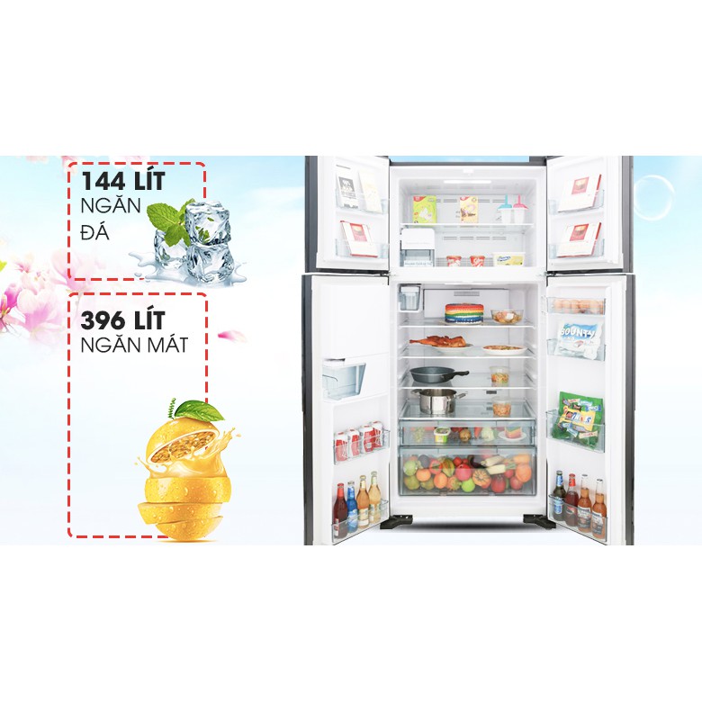 Tủ lạnh Hitachi Inverter 540 lít R-FW690PGV7X  chính hãng