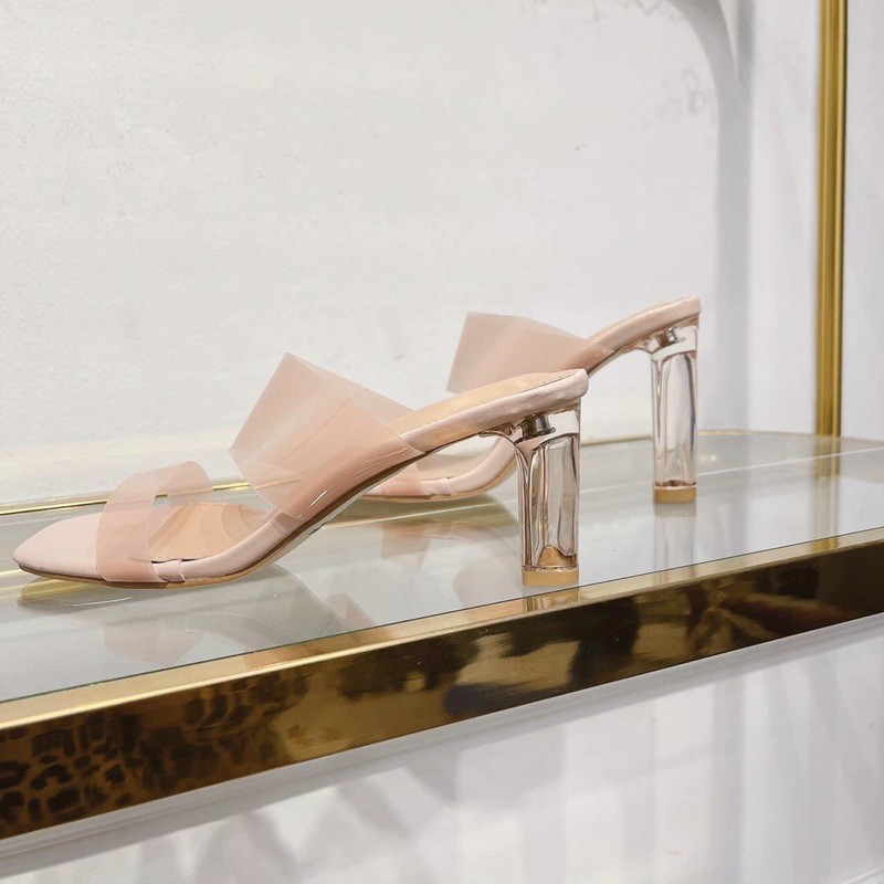 Guốc zara quai hồng nude 6, 9 phân fullbox