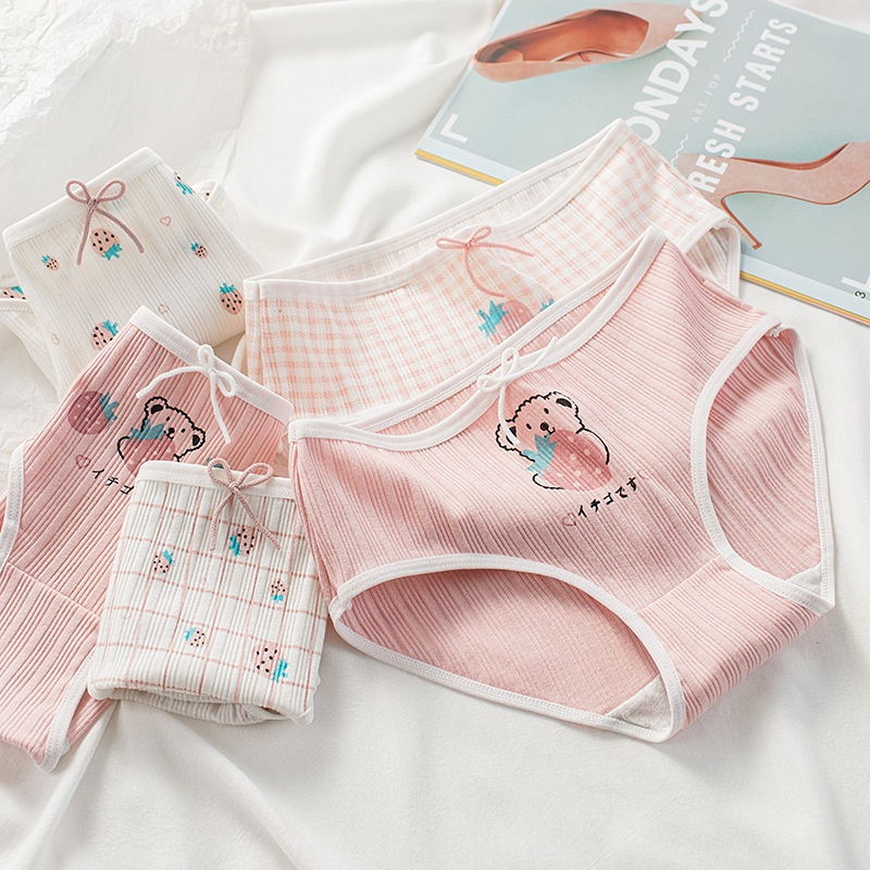 Quần lót nữ cotton vải sợi tre Chunxuu, chất liệu co dãn kháng khuẩn cao cấp nhiều hình dễ thương - QC26