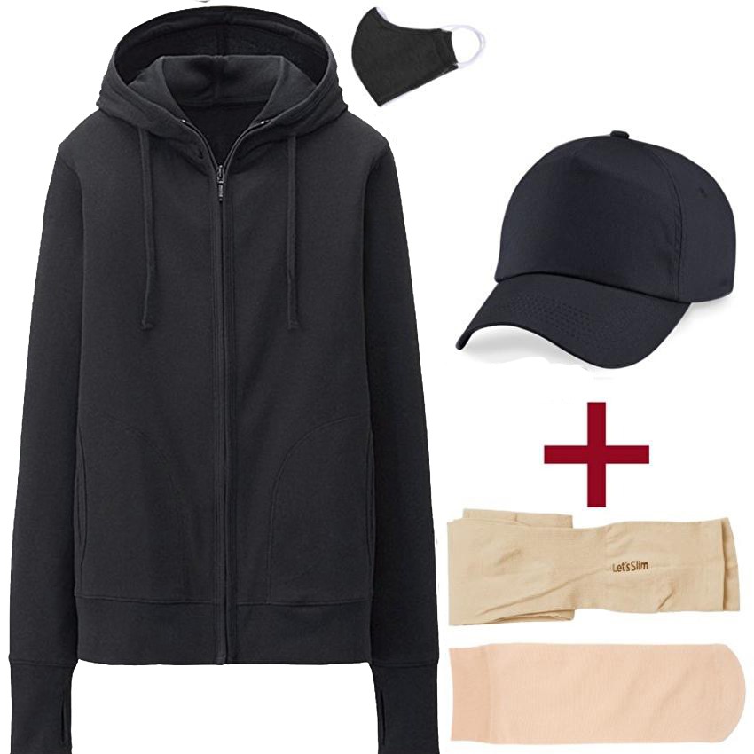 Bộ Áo Chống Nắng Nữ Kèm Khẩu Trang + Mũ Lưỡi Trai + Găng Tay + Tất ( Nhiều màu) | BigBuy360 - bigbuy360.vn