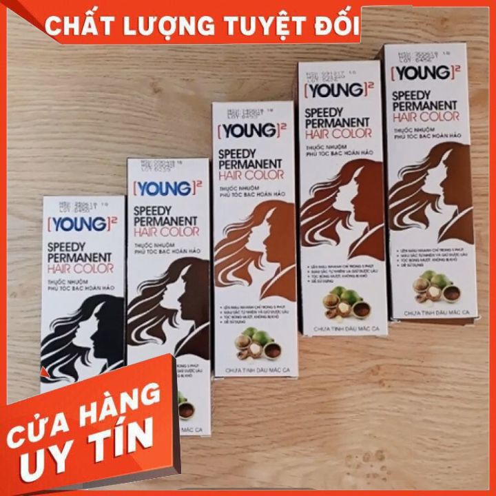 kem nhuộm PHỦ TÓC  BẠC HOÀN HẢO YOUNG 60 ML PHỦ BẠC 100%an toàn cho mọi loại da không kích da