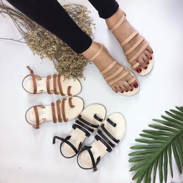 ] Sandal bệt xỏ ngón nhiều dây VNXK