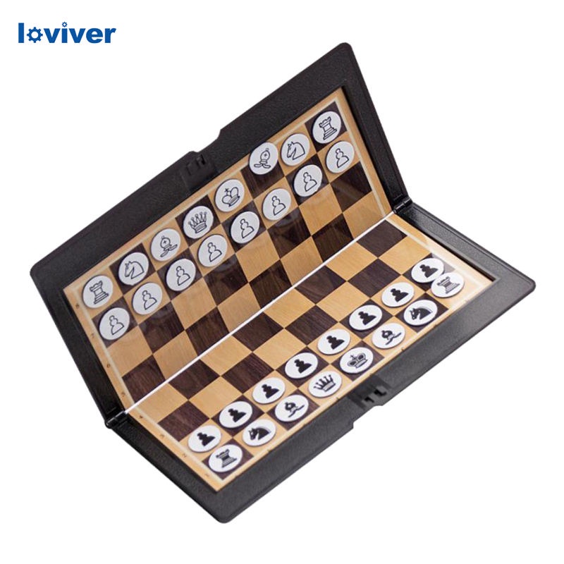 Bộ Bàn Cờ Vua Nam Châm Mini Có Thể Gấp Gọn Tiện Dụng Cho Gia Đình