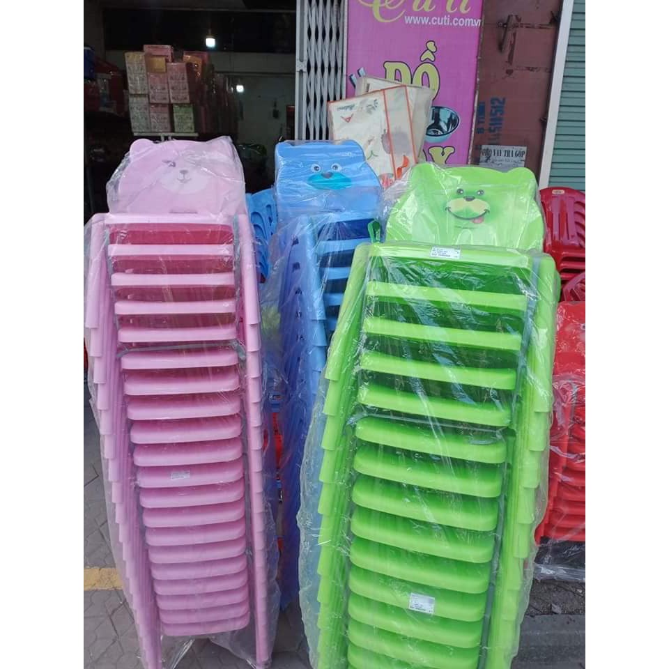 Ghế nhựa mầm non hình thú Duy Tân