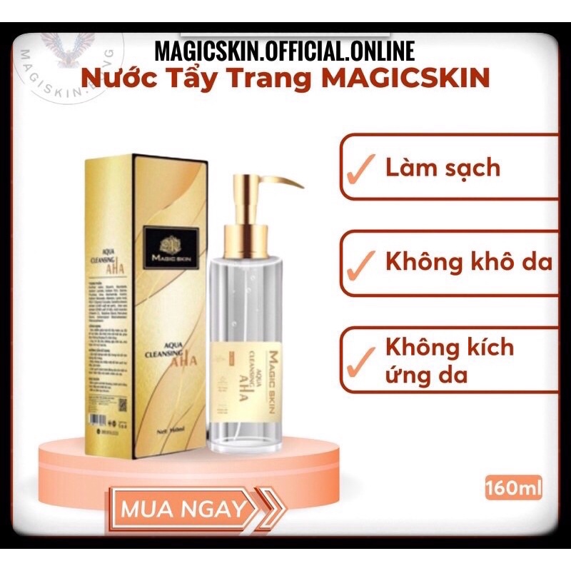 Tẩy Trang AHA Magic Skin LÀM SẠCH DA,SE KHÍT LỖ CHÂN LÔNG