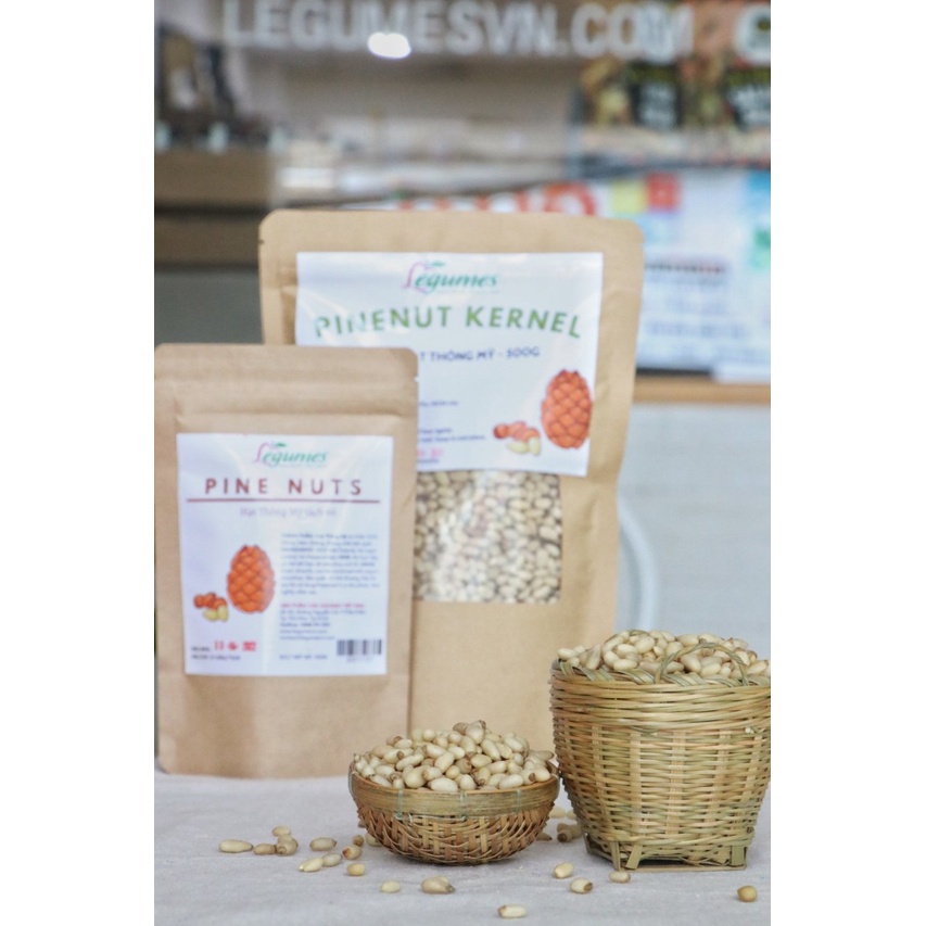 Hạt thông Mỹ hữu cơ đã tách vỏ 100g/500g, ăn liền, tốt cho sức khỏe - Pine Nut no shell 100g/500g