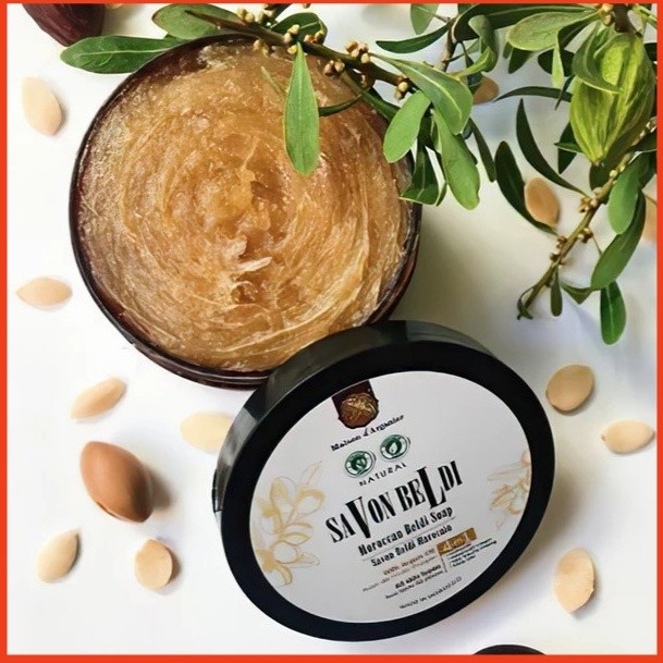 [ĐỘC ĐÁO] Xà phòng đen châu Phi 100% hữu cơ từ Ma Rốc với chiết xuất dầu argan giúp làm sạch và đep da