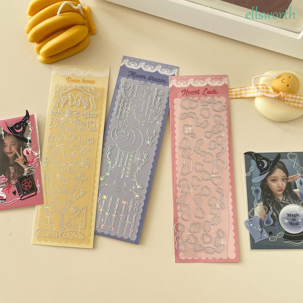 Hình dán trang trí sổ tay họa tiết bướm màu laser trong suốt sáng tạo