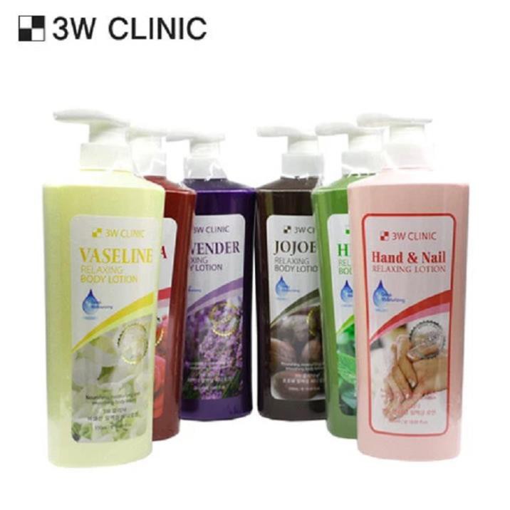 Sữa dưỡng thể dưỡng trắng da dưỡng ẩm chiết xuất từ thiên nhiên 3W Clinic Hàn Quốc 550ml