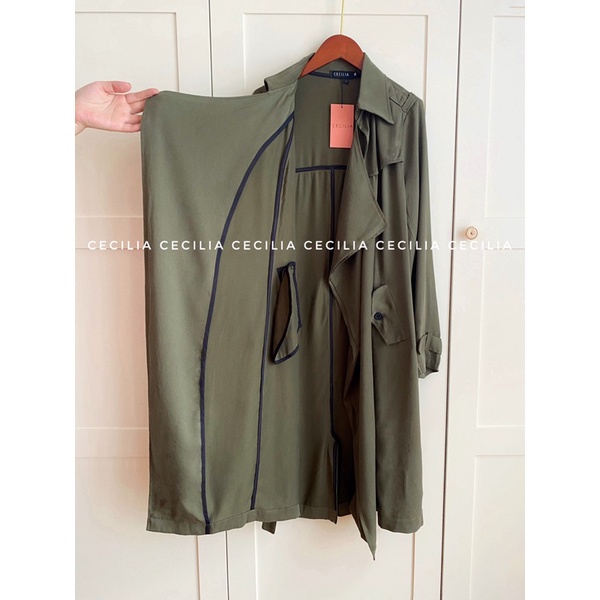 Áo khoác dài GABRIENNE Flowy Trench Coat By CECILIA dáng măng-tô thiết kế khoác nhẹ 1 lớp suôn rủ