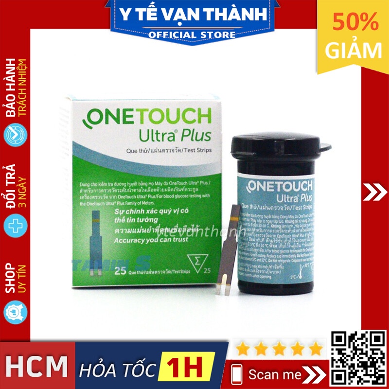 ✅ Que Thử Đường Huyết Onetouch Ultra Plus Plex | (Date Xa) (One Touch) -VT0934