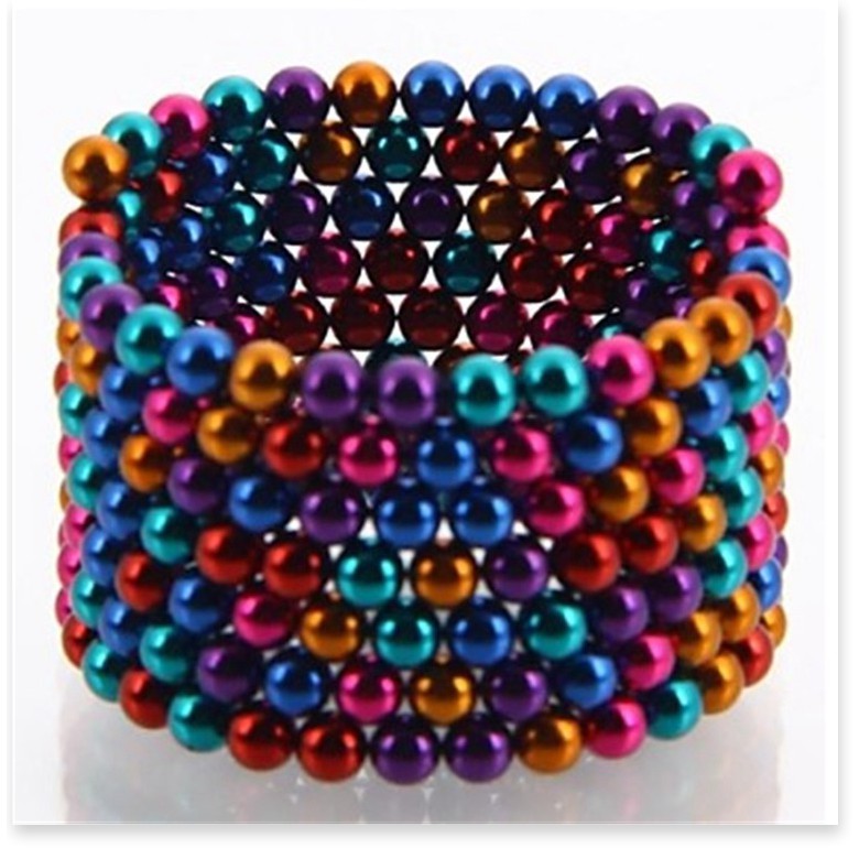 Bi nam châm tròn - bucky ball 5mm 6 màu