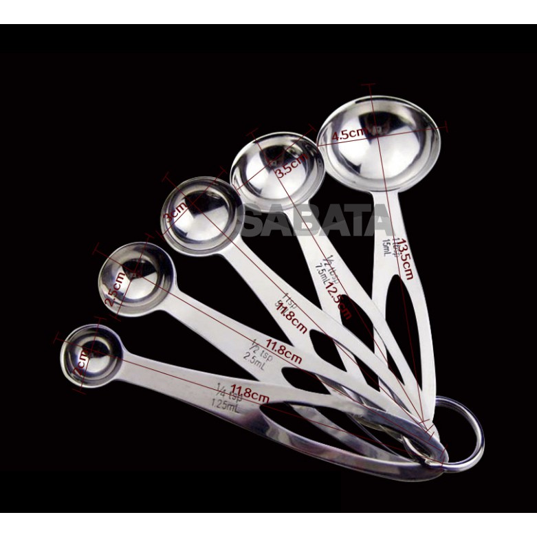 BỘ MUỖNG ĐONG INOX 5 chiếc