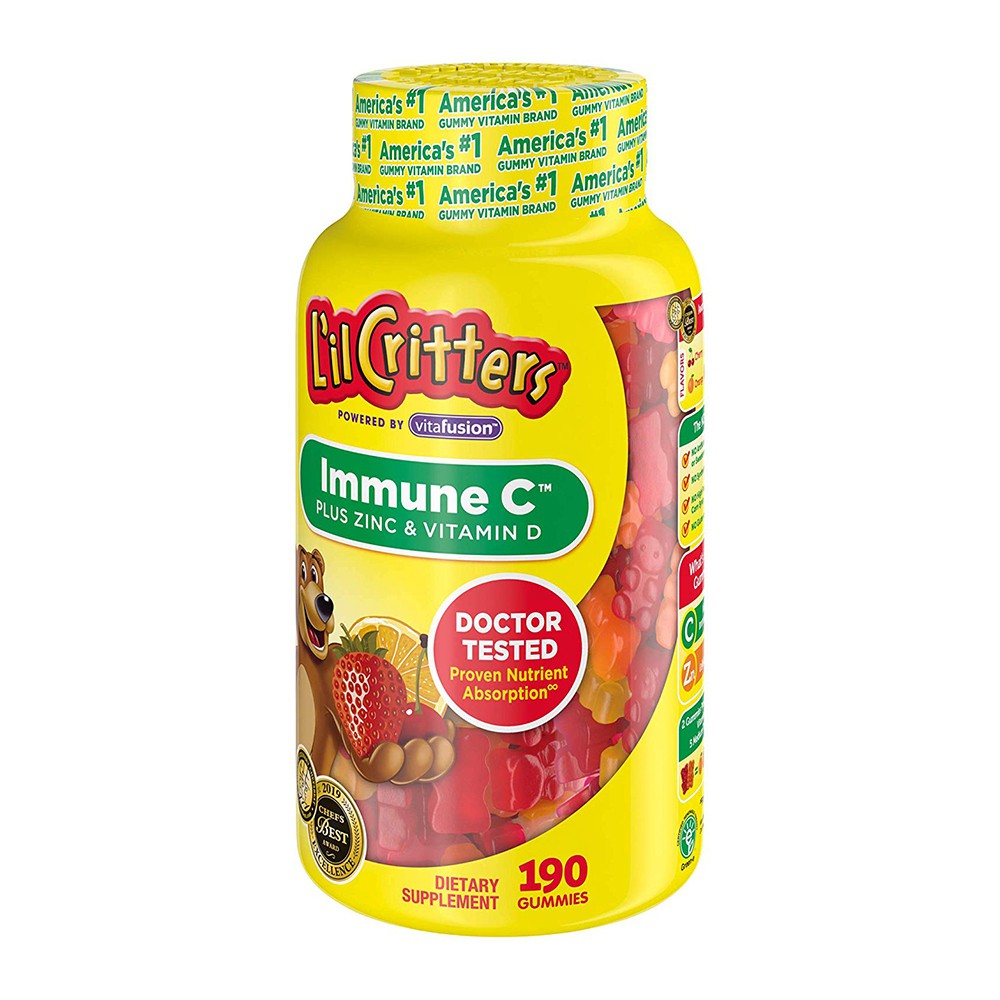 Kẹo gấu L’il Critters Immune C 190 viên