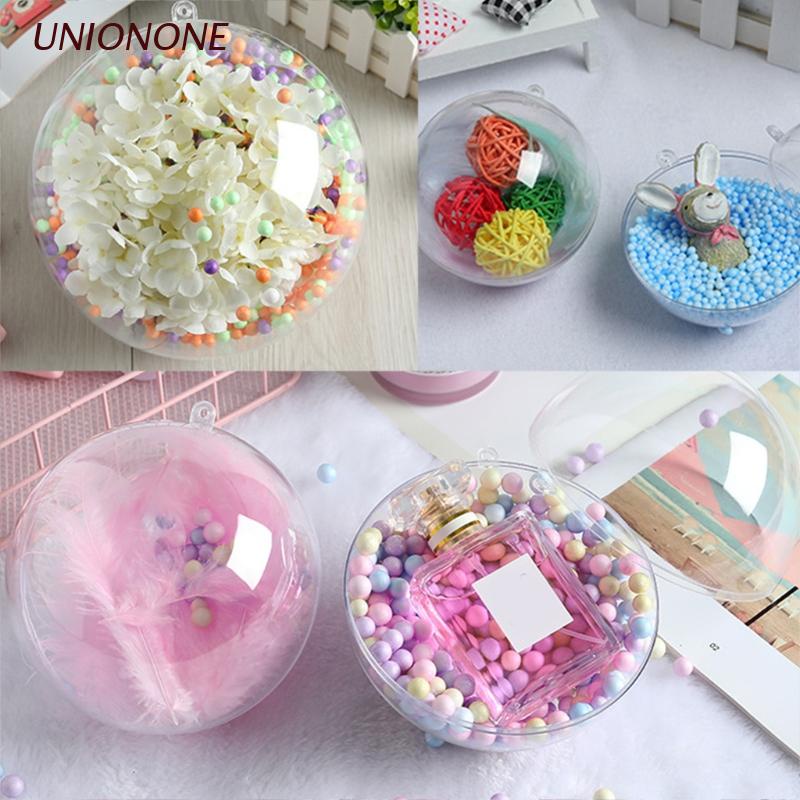 Set 20 quả bóng nhựa trong suốt làm đồ thủ công treo cây thông/trước cửa nhà trang trí lễ giáng sinh DIY