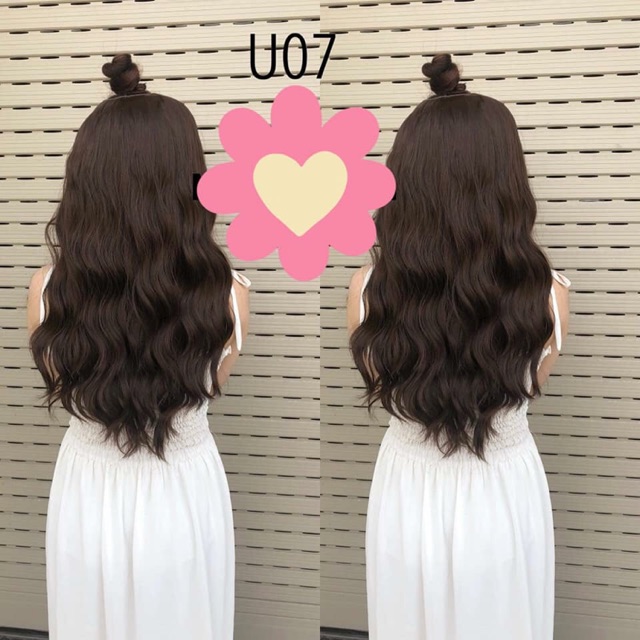 Tóc kẹp chữ U xù sóng
