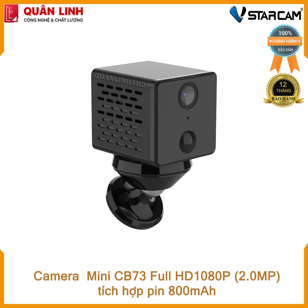 Camera giám sát IP Wifi hồng ngoại Vstarcam CB73 Full HD 1080P 2MP, tích hợp pin 800mAh