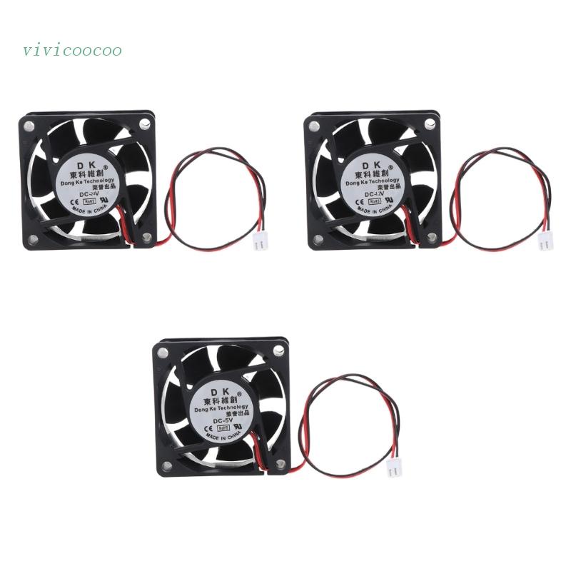 Quạt Tản Nhiệt Không Chổi Than 60mm 5V 12V 24V 6025 60x60x25mm XH2.54 2-Pin