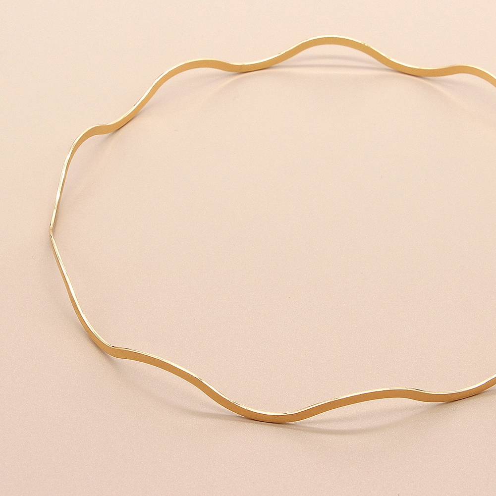 Cài Tóc Kim Loại Thiết Kế Gợn Sóng Thanh Lịch Cho Nữ