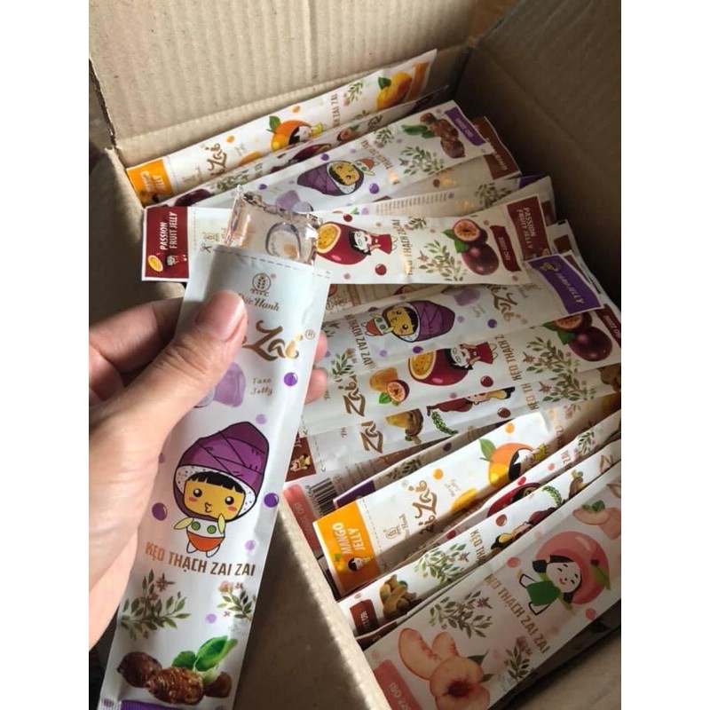 1kg thạch zai zai loại dài ăn siêu đã