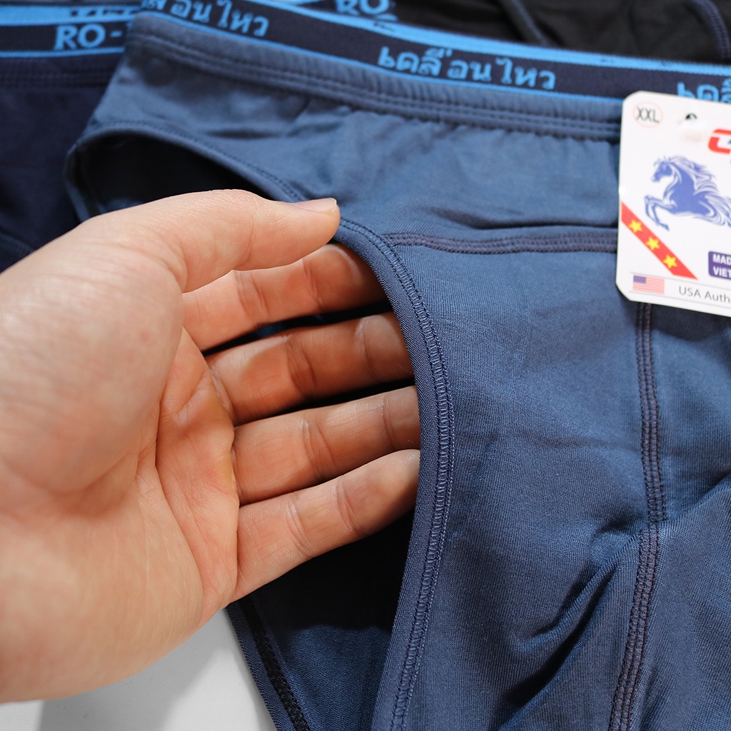 Combo 5 Quần lót nam Sịp Chéo tam giác chất liệu vải cotton co giãn, thấm hút mồ hôi, thoáng khí
