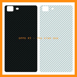 Decal dán lưng Oppo R5 vân carbon 3D