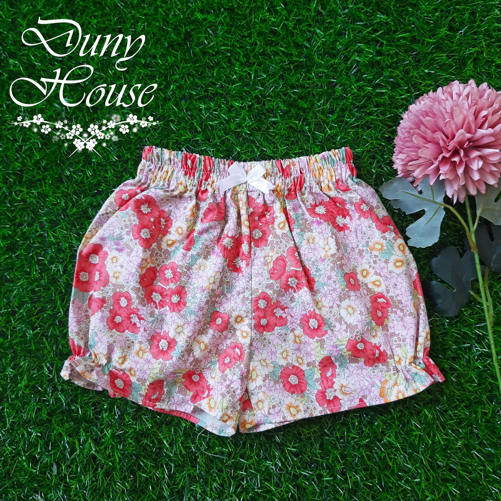 (Q01)/4(series Chọn Màu 4) Quần short ngắn cho bé gái 9-42kg(1-12T), vải thô 100% cotton, Thời trang thiết kế Duny House