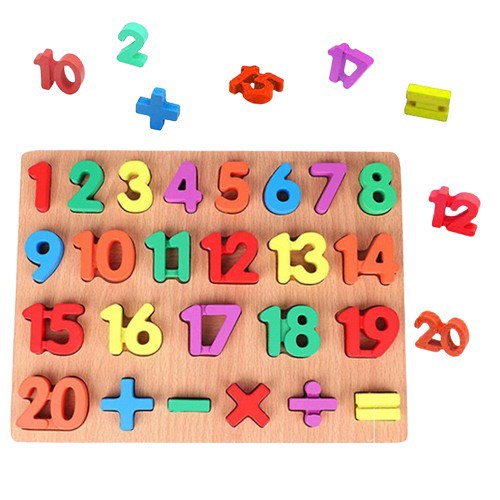 Bảng núm gỗ nhiều chủ đề, bảng chữ cái, số đếm, con vật, đồ chơi phát triển trí tuệ sớm cho bé 1 2 3 tuổi