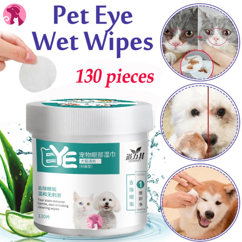 [1hộp 120 tờ] Khăn lau mắt chó mèo (Chính hãng) (Khăn ướt lau mắt, tai, mặt cho chó mèo)