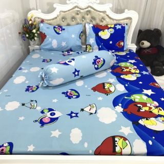 BỘ GA CHUN + 3 VỎ GỐI THUN HQ